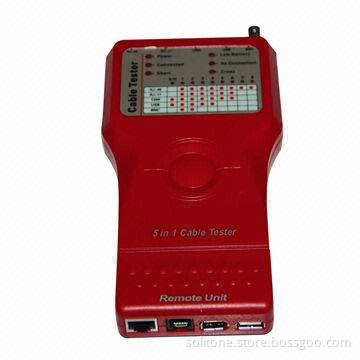 Cable Tester for RJ45/RJ12/USB/1394/Coaxial Cable, Battery Condition LED